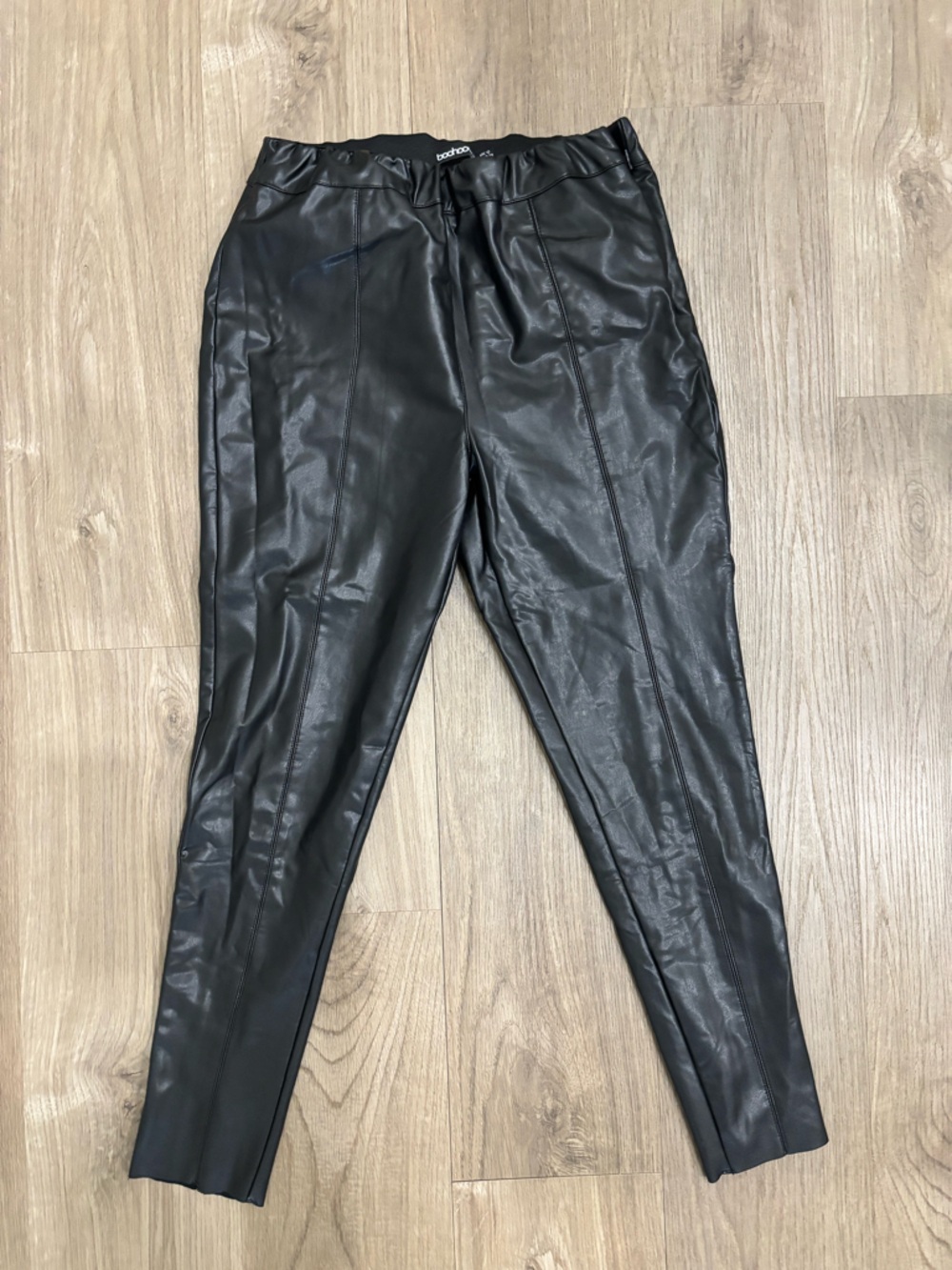 Faux Leather Black Skinny Jogger Pants Size 6